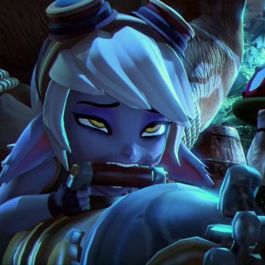 league of legends, tristana, yordle, froggysfm, athletic female, cuckold, human, human penetrating, sex, 3d, animated, no sound, short playtime, tagme, video