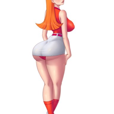 phineas and ferb, candace flynn, yoru dan, 1girls, ass, big ass, big breasts, big butt, blue eyes, breasts, eye contact, fat ass, female focus, large ass, long hair