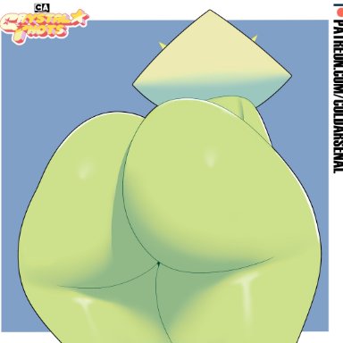 cartoon network, steven universe, peridot (steven universe), coldarsenal, 1girls, ass, ass focus, ass up, child bearing hips, curvaceous, curvy, curvy figure, female, female focus, female only