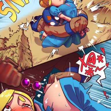 brawl stars, piper (brawl stars), noon zac, 1boy, 1girls, ahe gao, anal beads, anal beads pull, anal insertion, ass, blonde hair, blue eyes, blush, heart-shaped pupils, long hair