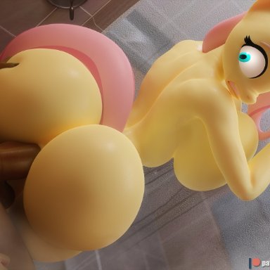 friendship is magic, hasbro, my little pony, button mash (mlp), fluttershy (mlp), sfrogue, anal, anal sex, anthro, anthrofied, ass, big breasts, big butt, breasts, equid