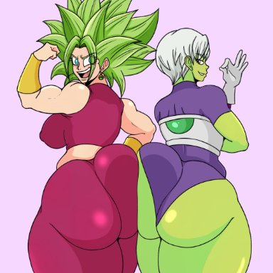 dragon ball, dragon ball super, cheelai, kefla, bermuda art, big ass, tagme