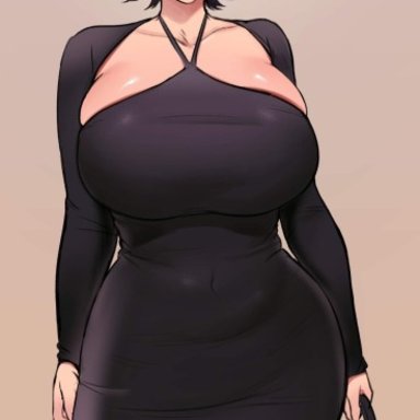 komi-san wa komyushou desu, sren244, big breasts, dress, milf, tagme