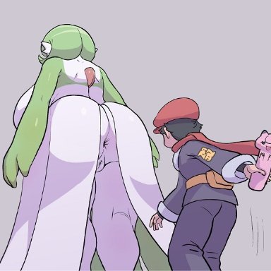 nintendo, pokemon, pokemon legends arceus, gardevoir, pok&#233;mon (species), rei (pokemon), anus, ass, big breasts, big butt, breasts, clothed, clothing, duo, female