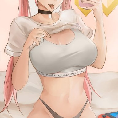 calvin klein, fire emblem, fire emblem: three houses, great, nintendo, nintendo switch, hilda valentine goneril, tommietomm, 1girls, ;p, black panties, bra, breasts, female, female only