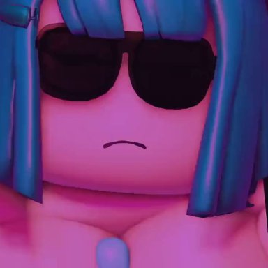 roblox, roblox avatar, bensenrr34, anal, anal penetration, big breasts, blue hair, bra, disembodied penis, hat, sunglasses, titfuck, vaginal penetration, animated, sound