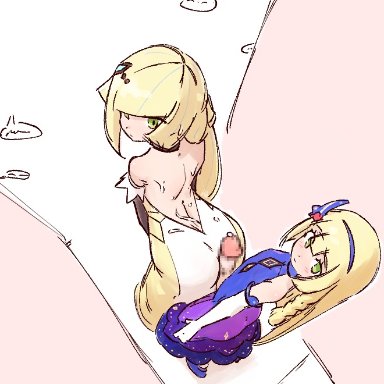 creatures (company), game freak, nintendo, pokemon, pokemon (game), pokemon masters ex, lillie (pokemon), lusamine (pokemon), liveactors, 1futa, 1girls, age difference, alley, ass, bent over