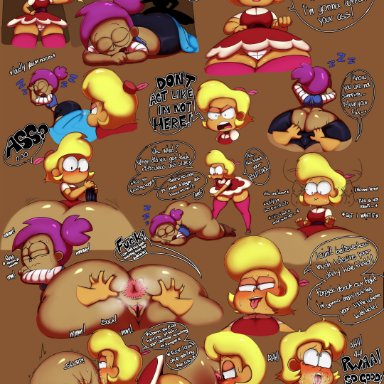 cartoon network, ok k.o.! let's be heroes, elodie, enid, oddrich, 2girls, angry, anilingus, anus, anus spread, anus worship, ass, ass eating, ass sniffing, ass worship