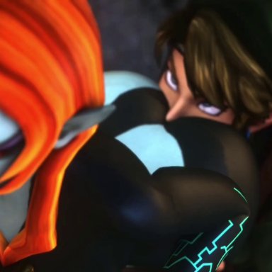 the legend of zelda, link (twilight princess), midna, kishi, anilingus, anilingus through clothes, ass grab, cunnilingus, cunnilingus through clothes, facesitting, female domination, moaning, 3d, animated, mp4