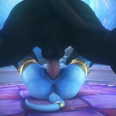 warcraft, world of warcraft, draenei, pyrista, tauren, noname55, 1boy, 1girls, animal genitalia, anus, ass, blue skin, bouncing balls, draenei paladin, erection