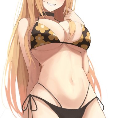 sono bisque doll wa koi wo suru, kitagawa marin, 2gong, alternate costume, breasts, female, official alternate costume, really good, solo, swimsuit, uniquely good, tagme