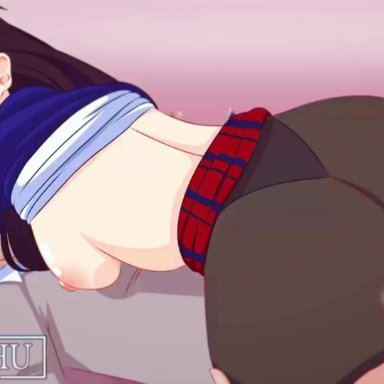 komi-san wa komyushou desu, komi shouko, maenchu, the editor01, 1boy, 1girl, 1girls, ass, balls, big ass, big butt, blush, breasts, butt, clothed