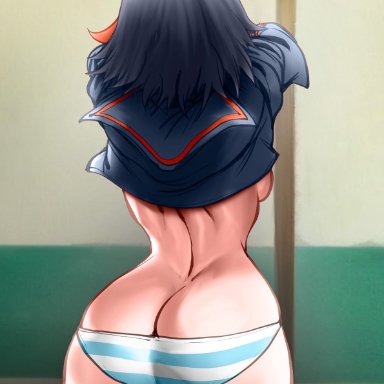 kill la kill, matoi ryuuko, thegoldensmurf, 1girls, ass, big ass, big butt, breasts, female, female only, panties, short hair, solo, thick thighs, thighs