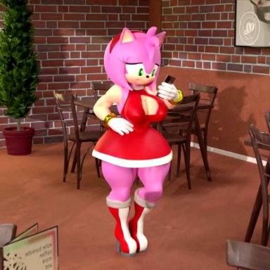 crash (series), sega, sonic (series), sonic the hedgehog (series), amy rose, rouge the bat, tawna bandicoot, shocking (artist), bandicoot, bat, breast expansion, erect nipples, green eyes, hedgehog, huge ass