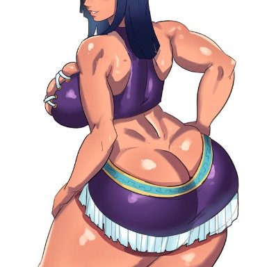 one piece, shounen jump, nico robin, ytrall, 1girls, ass, ass focus, ass shot, barely contained, big ass, big breasts, black hair, breasts, clothed, clothed female