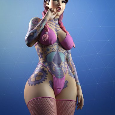 fortnite, jules (fortnite), wotm8h8, 1girls, bikini, fishnets, thigh highs