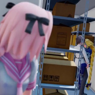 astolfo (fate), kaotaro12, 1girls, 2boys, camera, femboy, stealth masturbation, stealth sex, 3d, sound, tagme, video