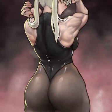 soul eater, maka albarn, ass, muscular female, skin tight