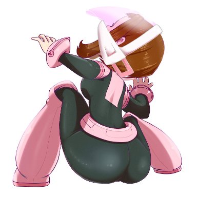 my hero academia, shounen jump, ochako uraraka, microsd (artist), 1girls, ass, brown hair, female, female only, hero outfit(mha), huge ass, solo, solo female