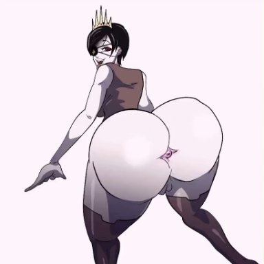 black clover, vanica zogratis, mentins, anus, anus peek, ass, ass shake, big ass, bottomless, bouncing ass, eyepatch, female, female only, huge ass, jiggling ass