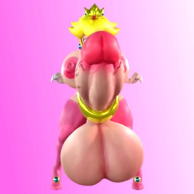 mario (series), nintendo, super mario bros., pauline, princess daisy, princess peach, princess rosalina, shocking (artist), big balls, big breasts, big penis, futanari, gigantic penis, gigantic testicles, huge balls
