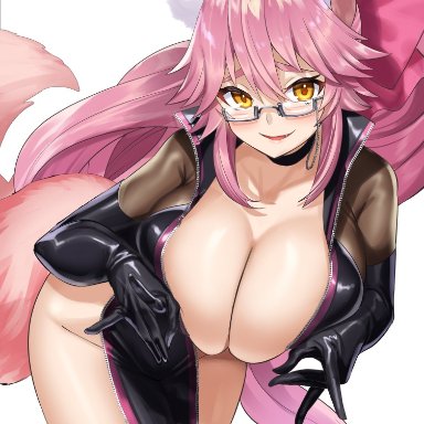 fate/extra, fate/grand order, fate (series), tamamo no mae (fate), munyamunyako, big breasts, female, five fingers, looking at viewer, tagme, tagme (character)