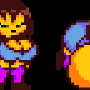 undertale, frisk, sabs3, 1girls, ass expansion, big breasts, breast expansion, breasts, brown hair, butt expansion, female, female only, full body, heavy breasts, hips