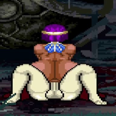 capcom, m.u.g.e.n, street fighter v, menat, noroko, mugenfutacharsmaker, 1futa, 1girls, balls, big ass, cowgirl position, cum, cum inside, dark-skinned female, erection