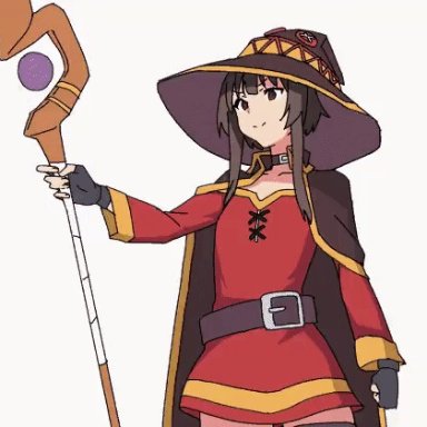 megumin, momo no suidou-sui, 1female, 1girls, alternate breast size, bare shoulders, big breasts, bouncing breasts, breast expansion, breast growth, breasts, breasts bigger than head, breasts out, breasts out of clothes, breasts outside