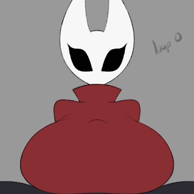 beat banger, hollow knight, hornet (hollow knight), foxyboi, areolae, black eyes, bra, breasts, female, grey background, insects, large breasts, masked, paizuri, paizuri under clothes