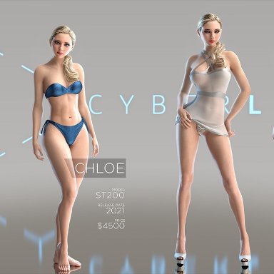 detroit: become human, chloe (detroit: become human), therealzoh, android, ass expansion, before and after, bimbo, bimbofication, blonde hair, breast expansion, gynoid, robot girl, simple background, transformation sequence, sequence