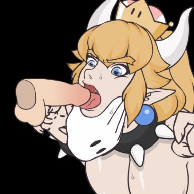 mario (series), new super mario bros. u deluxe, bowsette, dong134, animated, color, colored, tagme