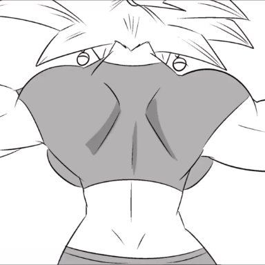 dragon ball, dragon ball super, cabba, caulifla, kale, kefla, funsexydragonball, thekaimaster07, big breasts, clothes removed, clothes ripping, flexing, flexing arms, fusion, muscular