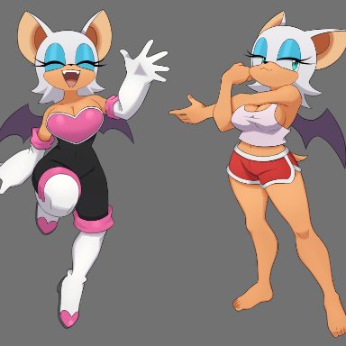 sonic (series), rouge the bat, flowerpigeon73, 1girls, female, solo