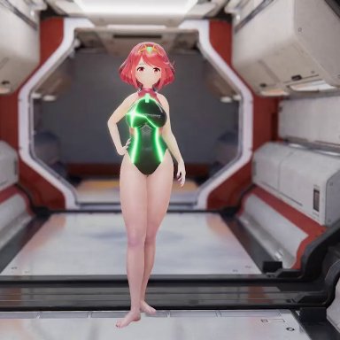 nintendo, xenoblade chronicles (series), xenoblade chronicles 2, pyra, curvylonix, 1girl, 1girls, ass, ass expansion, bouncing breasts, breast expansion, breasts, curvy, female, female only