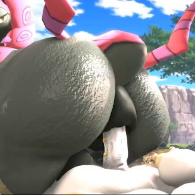 nintendo, pok&#233;mon, pokemon, pheromosa, pok&#233;mon (species), scolipede, rayhuma, anal, anal penetration, antennae (anatomy), anthro, anthro on feral, anthro penetrating, anthro penetrating feral, anus