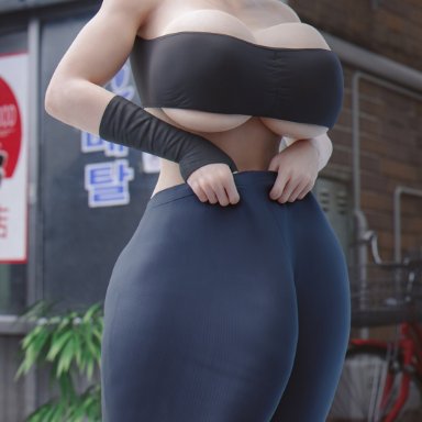 resident evil, resident evil 2, ada wong, stevencarson, 1futa, breasts, bulge, clothed, clothing, erection, erection under clothes, futa only, futanari, huge breasts, huge cock