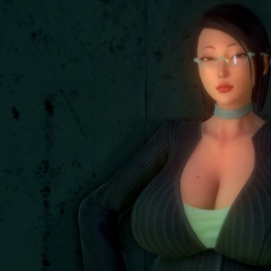 ozisan, 1female, 1girl, 1girls, 1male, asian female, ass, bareel, bent over, big breasts, bouncing breasts, breasts, business suit, business woman, butt