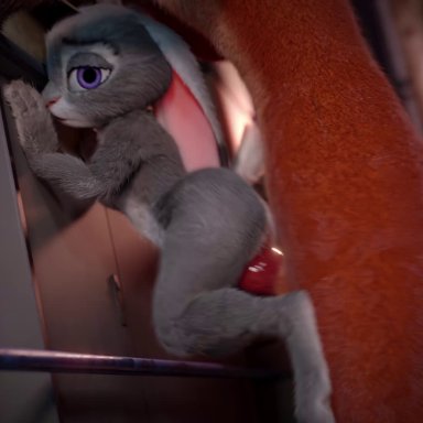 zootopia, judy hopps, nick wilde, twitchyanimation, anthro, furry, furry only, interspecies, sex, size difference, 3d, animated, sound, tagme, video