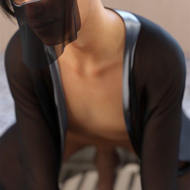 original, slushe (website), hamza (dissidenthellion), original character, dissidenthellion, 1boy, depth of field, femboy, male, male only, nude, nude male, solo, solo male, 3d