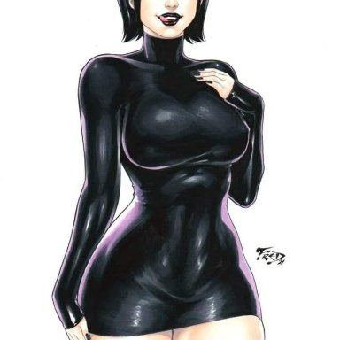 hotel transylvania, mavis dracula, ed benes studio, fred benes, big breasts, female, female only, licking lips, solo female, thick thighs, tight clothing, vampire