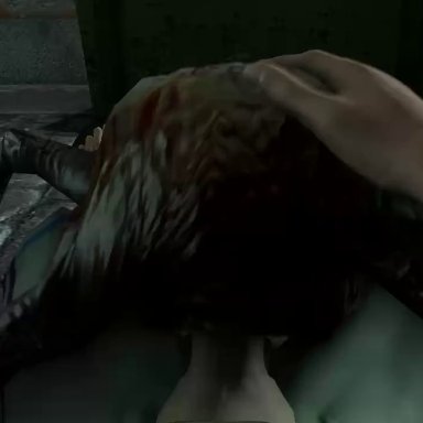 half-life, headcrab, reipastdusk, alien, alley, ambiguous gender, ambiguous penetrated, ambiguous penetration, clothing, day, detailed background, dicksucking creature, duo, erection, fellatio