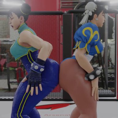 street fighter, chun-li, kishi, ass attack, big ass, clothed, moaning, animated, mp4, no sound, video