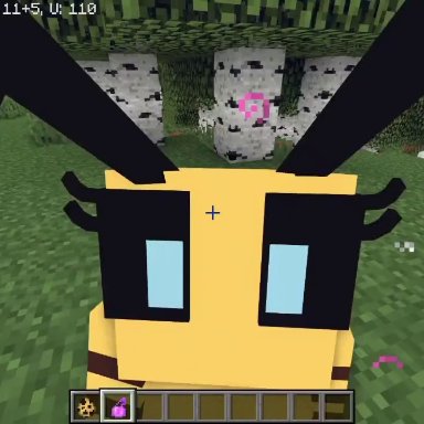 minecraft, bee (minecraft), schnurritv, 1boy, 1boy1girl, 1girls, anthro, bee, bee girl, blue eyes, breasts, female, horny female, looking at partner, looking at viewer