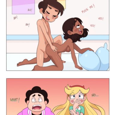 cartoon network, disney, disney channel, disney xd, star vs the forces of evil, steven universe, connie maheswaran, marco diaz, star butterfly, steven quartz universe, ohiekhe, caught cheating, caught in the act, completely naked, completely nude