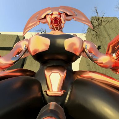 destiny (game), vex, squalos, big breasts, blowjob, deepthroat, futanari, large penis, robot, taker pov, 3d, animated, loop, mp4, sound