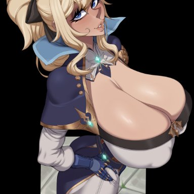 genshin impact, jean gunnhildr, r3dstar, 1girls, big breasts, blonde hair, large breasts