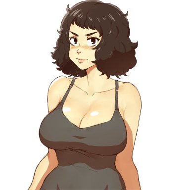 persona, persona 5, shin megami tensei, sadayo kawakami, 91m10, breasts, female, female focus, female only, light-skinned female, light skin, looking at viewer, short hair, solo, solo female