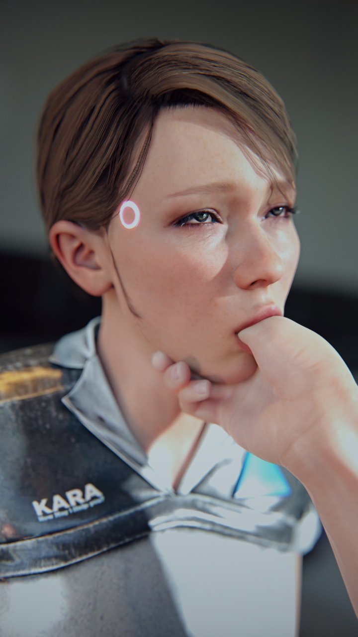 Rule 34 XYZ  detroit: become human, kara (detroit: become human), leeterr,  closed eyes, clothing