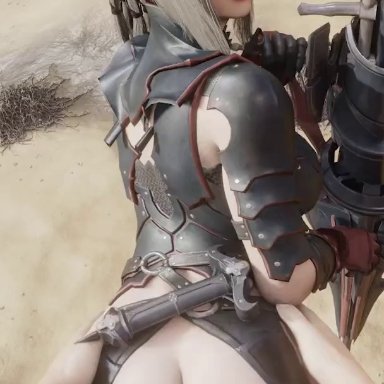 final fantasy, final fantasy xv, square enix, aranea highwind, alexia vo, audiodude, lazyprocrastinator, 1boy, 1girls, ass, back, back view, bubble butt, doggy style, from behind